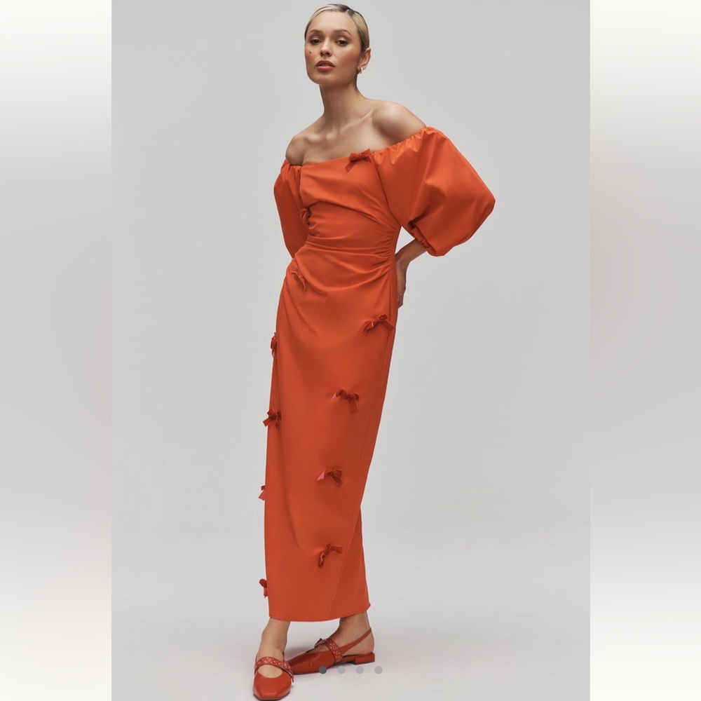 Wolf Gang Amar Bow Dress Midi Dress